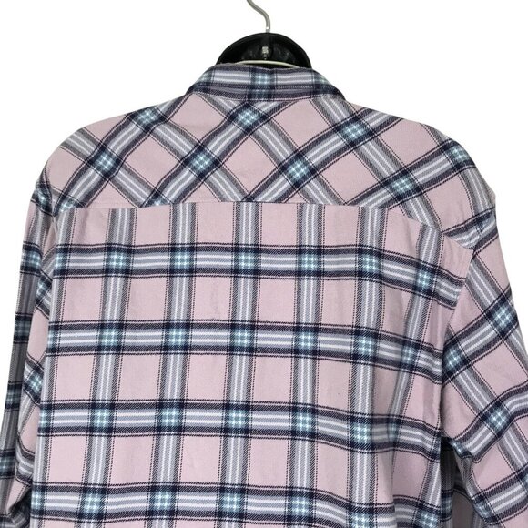 Isabel Marant Etiole Flannel Pink And Blue Plaid Shirt Dress Size 36 (6) - Picture 8 of 11